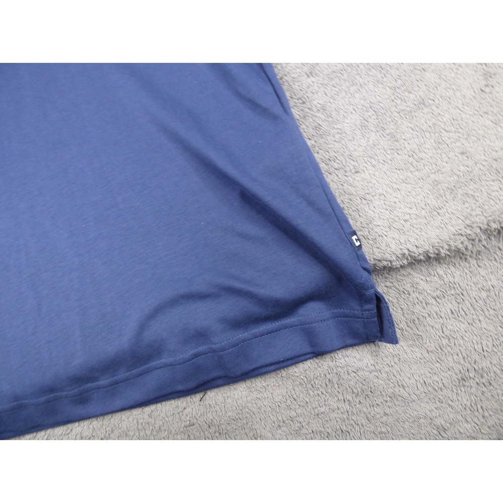 Chaps Mens XXL Pima Cotton Short Sleeve Polo Shirt Navy Blue Solid New - Picture 6 of 9